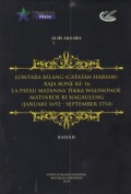 Lontara bilang (catatan harian) Raja Bone ke-16 La Patau Matanna Tikka Walinonoé Matinroé RI Nagauleng, Januari 1692-September 1714: Alih Aksara
